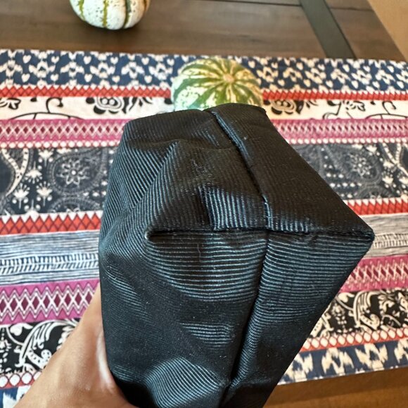 Celine Nylon Canvas Black Mini Zip-top Pouch Gold Circle Logo, Pre-owned - Picture 9 of 9